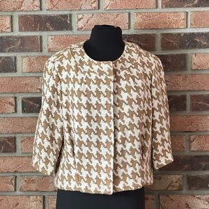 Michael Michael Kors Houndstooth Cropped Jacket